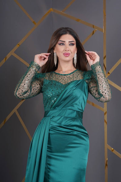 Robe de soirée verte - Lisa