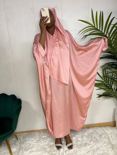 Abaya à Strass avec voile intégré