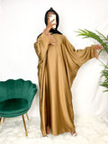 Abaya manche avec plumes