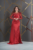 Robe de soirée rouge bordeaux - Mona
