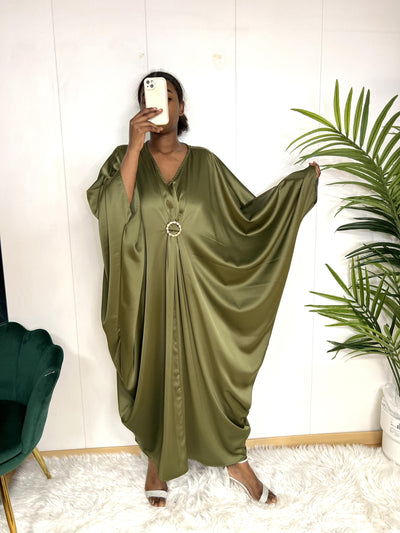 Robe Satin Grande taille Élégante