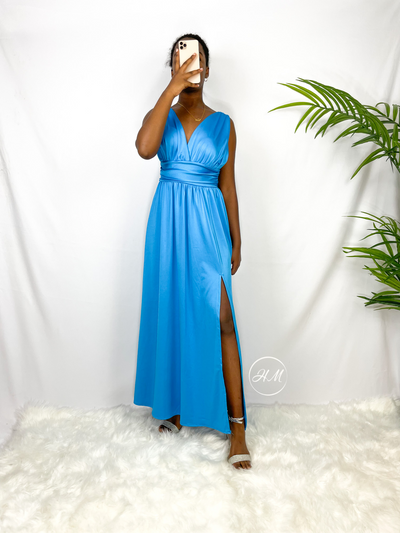 robe demoiselle d'honneur bleu turquoise