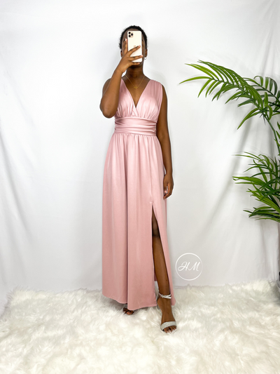 robe demoiselle d'honneur rose