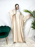 Abaya manche avec plumes