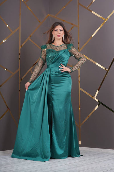 Robe de soirée verte - Lisa