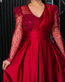 Robe de soirée bordeaux - Tina