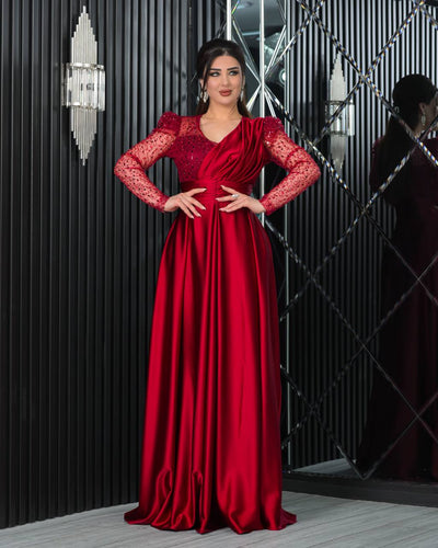Robe de soirée bordeaux - Tina