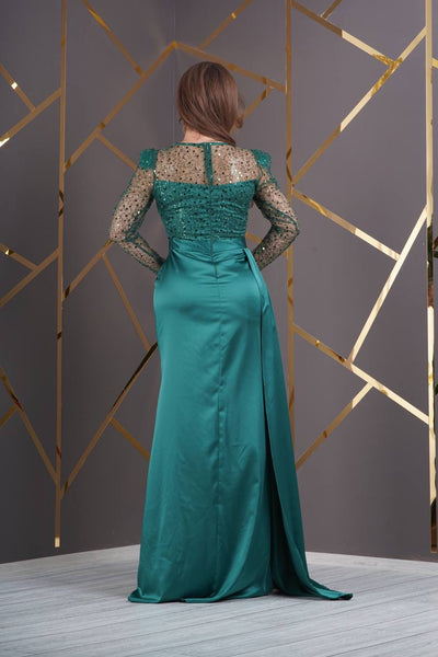 Robe de soirée verte - Lisa