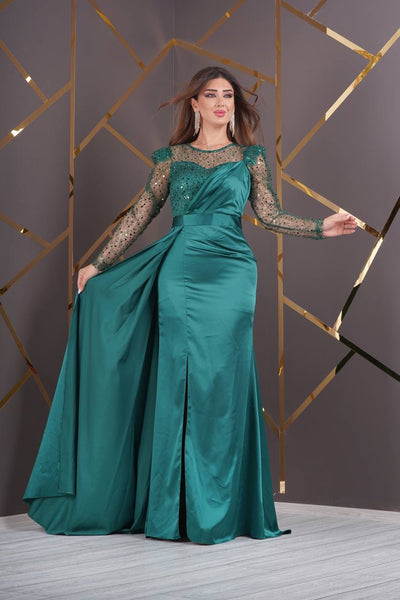 Robe de soirée verte - Lisa