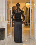 Robe de soirée en velours noire - Sita