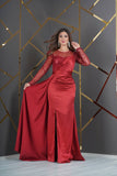 Robe de soirée rouge bordeaux - Mona