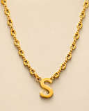 Collier Initiale Doré en Acier Inoxydable – Lettre de A à Z