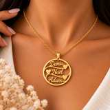 Collier Personnalisé 3 Prénoms en Acier Inoxydable Doré – Plusieurs Modèles au Choix