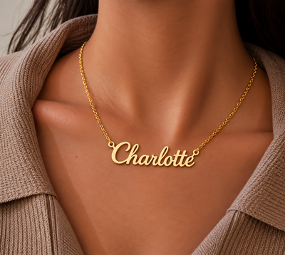 Collier Prénom Personnalisé en Acier Inoxydable – 1 seul  Prénom ( Plusieurs modèles au choix )