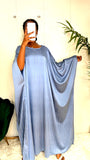 Abaya papillon à strass - Lila