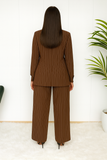 Tailleur femme rayé – Ensemble pantalon & veste élégant