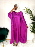 Abaya 2 pièces manches nouées