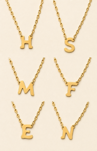 Collier Initiale Doré en Acier Inoxydable – Lettre de A à Z