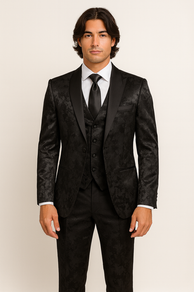 Costume homme noir 3 pièces SUITMEN Drop 6 – style raffiné et moderne