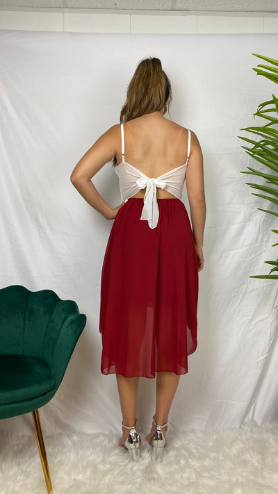 Robe de soirée asymétrique