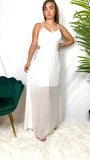 Robe de cocktail élégante dos nu croisé