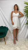 Robe de soirée asymétrique