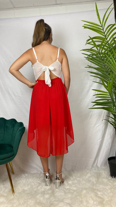 Robe de soirée asymétrique