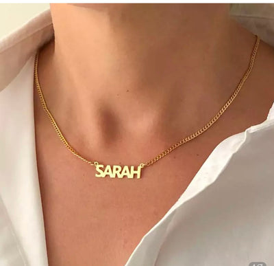 Collier personnalisé prénom en acier inoxydable