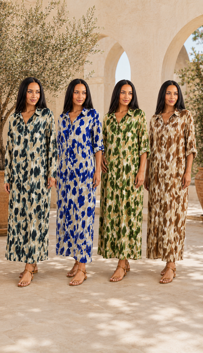 Robe longue fluide taille unique 36 à 48 disponible en quatre couleurs