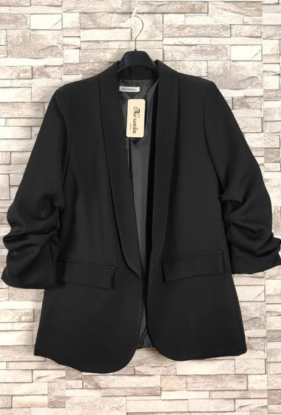 Veste blazer à manche retroussées