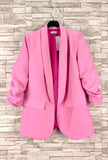 Veste blazer à manche retroussées