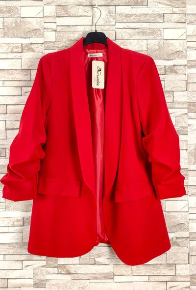 Blazer boutonné rouge moyen femme | Morgan Blazer boutonné rouge moyen femme | Morgan