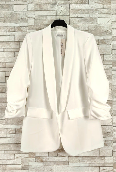 Veste blazer à manche retroussées