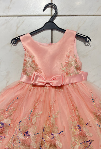 Robe de cérémonie fille Corail