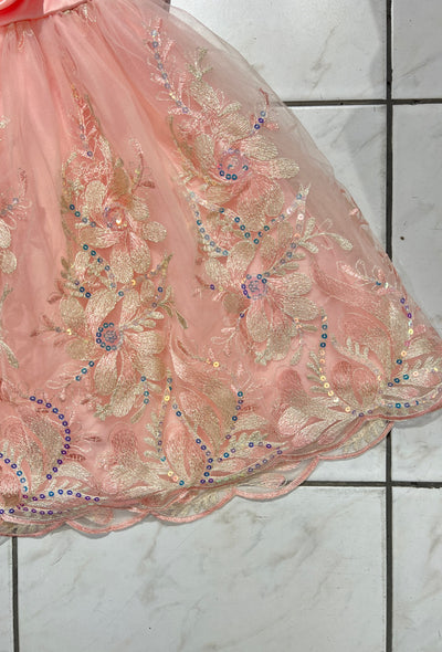 Robe de cérémonie fille Corail