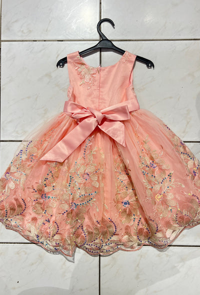 Robe de cérémonie fille Corail