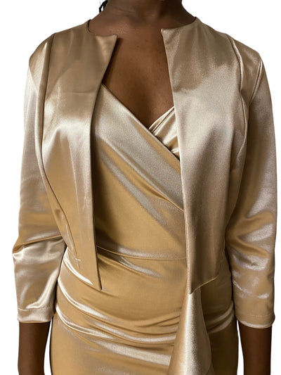 Robe en satin demoiselles d’honneur dorée