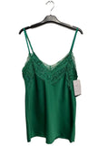 Top caraco en satin et dentelle