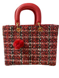 Sac à main rouge et or