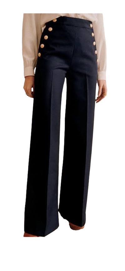 Pantalon à pont noir