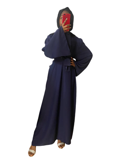 Abaya en soie de médine manche large