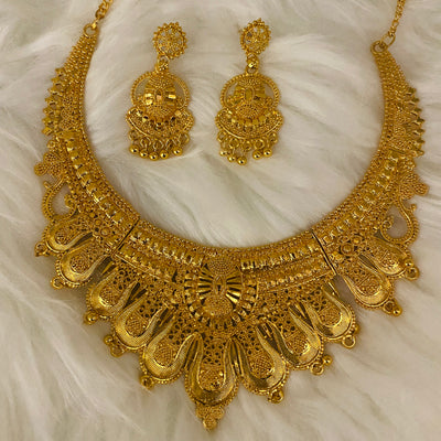 Parure de bijou plaqué or 2 pièces Modèle Sia