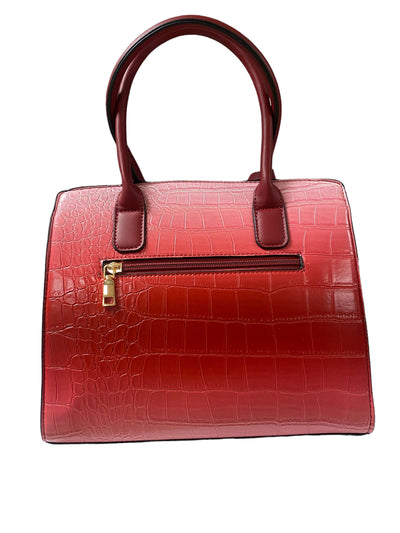 Sac à main rouge bi matière