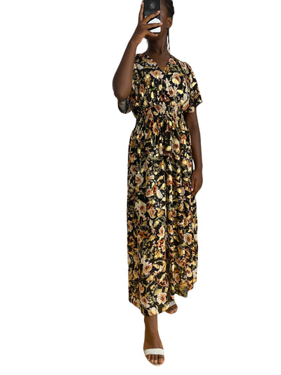 Robe fleurie Assia manches courtes