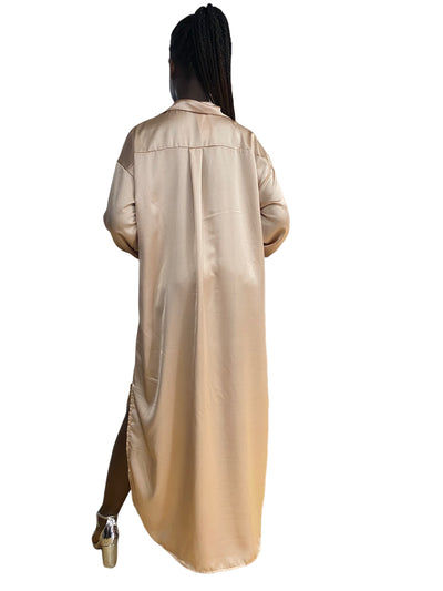 Robe chemise grande taille asymétrique