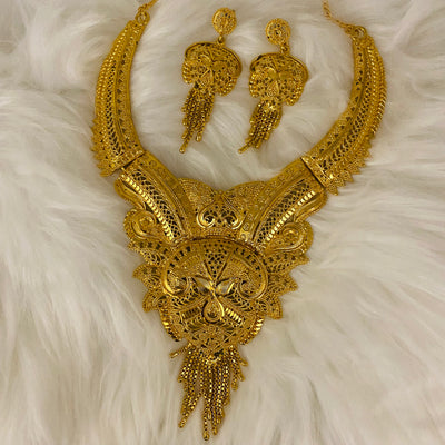 Parure de bijou plaqué or 2 pièces Modèle Sia