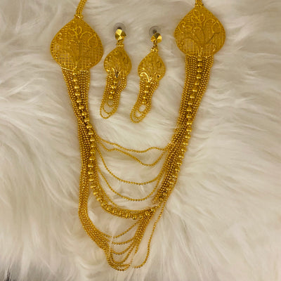 Parure de bijou plaqué or 2 pièces Modèle Sia