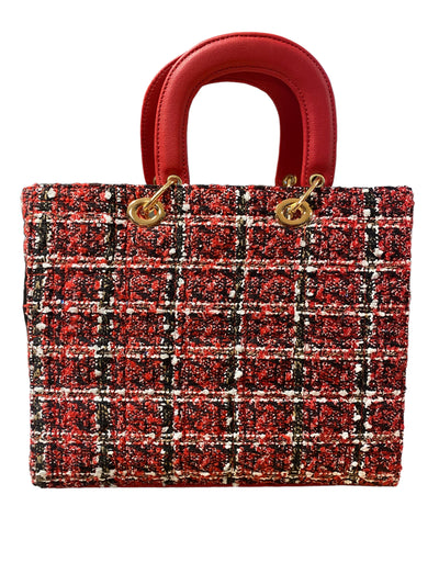 Sac à main rouge et or