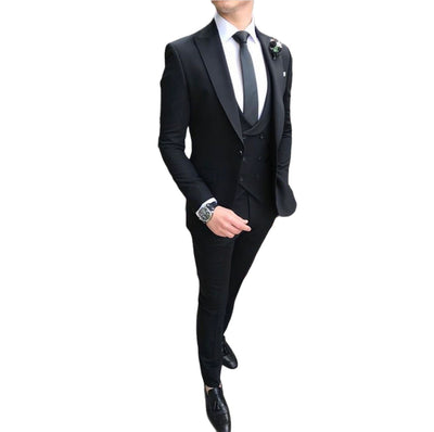 Costume homme noir 3 pièces slim fit