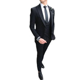 Costume homme noir 3 pièces slim fit